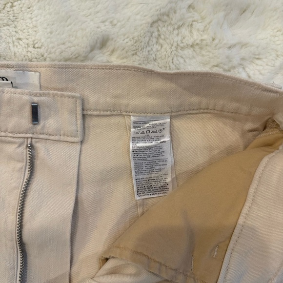 Banana Republic Minimalist High Rise Wide Leg Trousers Beige 28 - Picture 6 of 10